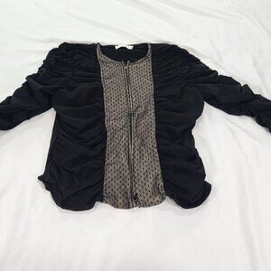 Anne Fontaine Black and Gray Blouse